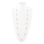 Long Delicate Orange Moonstone and Bronze Necklace - Barse Jewelry