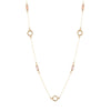 Long Delicate Orange Moonstone and Bronze Necklace - Barse Jewelry