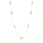Long Delicate Orange Moonstone and Bronze Necklace - Barse Jewelry