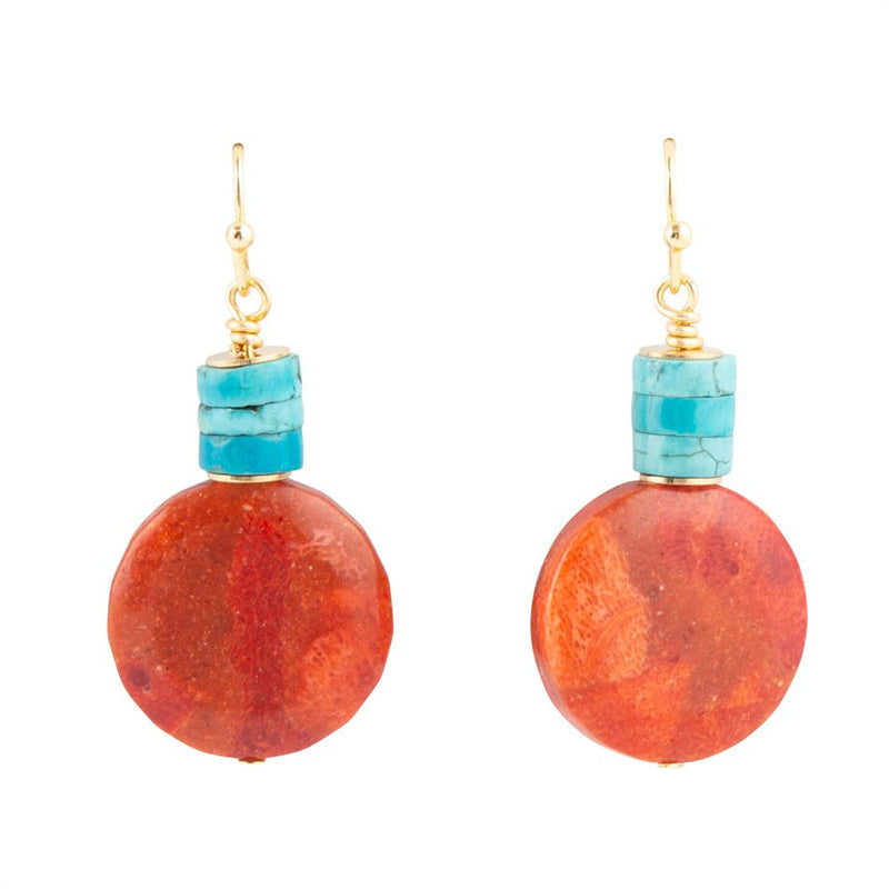 Genuine best sale coral earrings