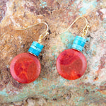 Longhorn Coral and Turquoise Drop Earrings - Barse Jewelry