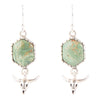 Longhorn Green Turquoise and Sterling Silver Earrings - Barse Jewelry