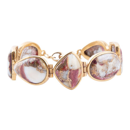 Lots of Links Purple Spiny Oyster Matrix and Bronze Bracelet - Barse Jewelry