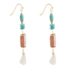 Lucia Turquoise and Wood Drop Earrings - Barse Jewelry