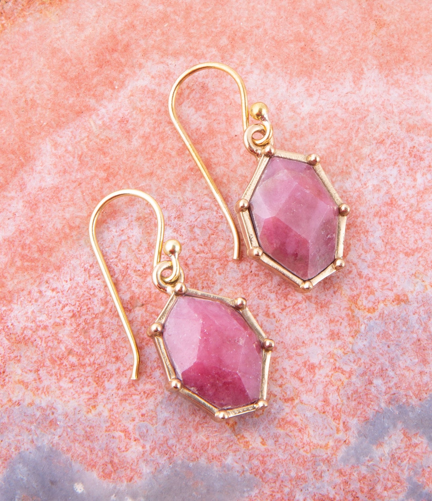 Lucky 7's Earrings - Rhodonite - Barse Jewelry