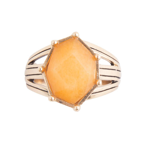 Lucky 7's Ring - Yellow Quartz - Barse Jewelry