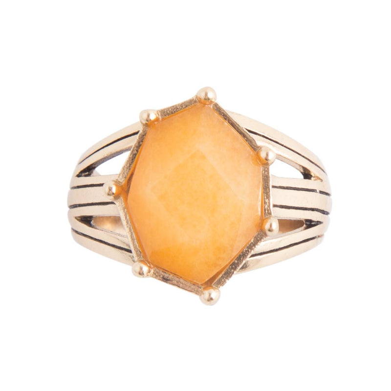 Lucky 7's Ring - Yellow Quartz - Barse Jewelry