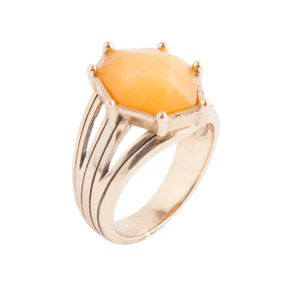 Lucky 7's Ring - Yellow Quartz - Barse Jewelry