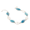 Luna Apatite and Sterling Silver Line bracelet - Barse Jewelry