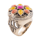 Luscious Coral and Quartz Statement Ring - Barse Jewelry