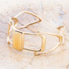 Luster Yellow Agate and Bronze Cuff Bracelet - Barse Jewelry