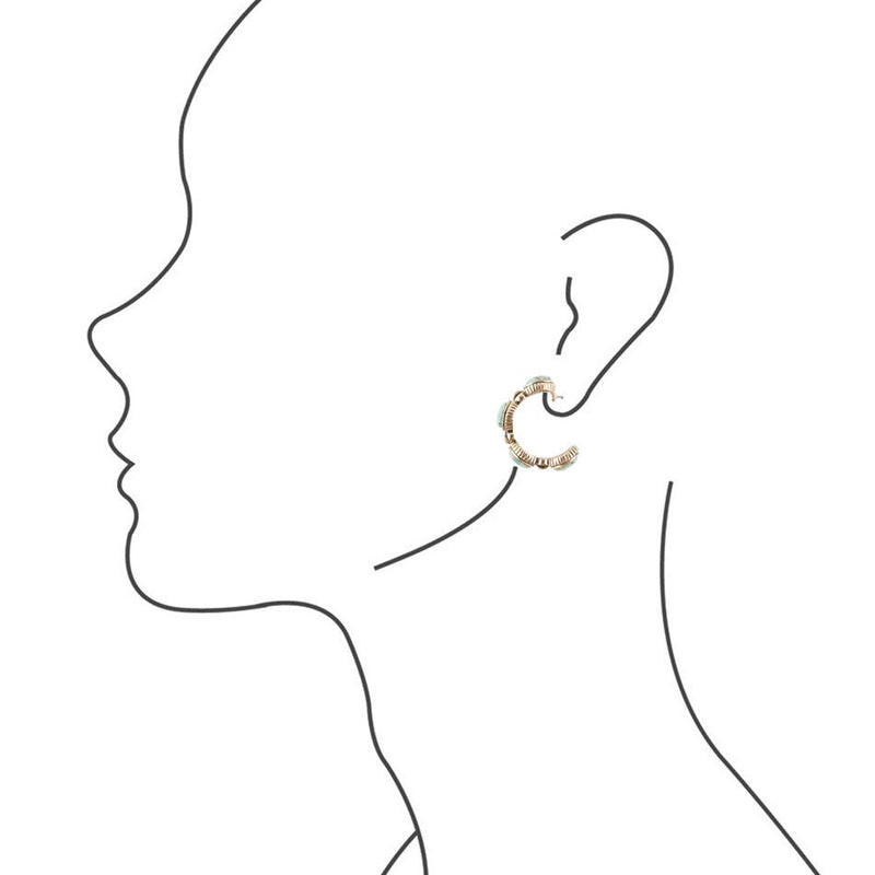Luxurious Half Hoop Post Earrings - Barse Jewelry
