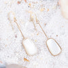 Madeleine White Mother of Pearl and Bronze Earrings - Barse Jewelry