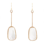 Madeleine White Mother of Pearl and Bronze Earrings - Barse Jewelry