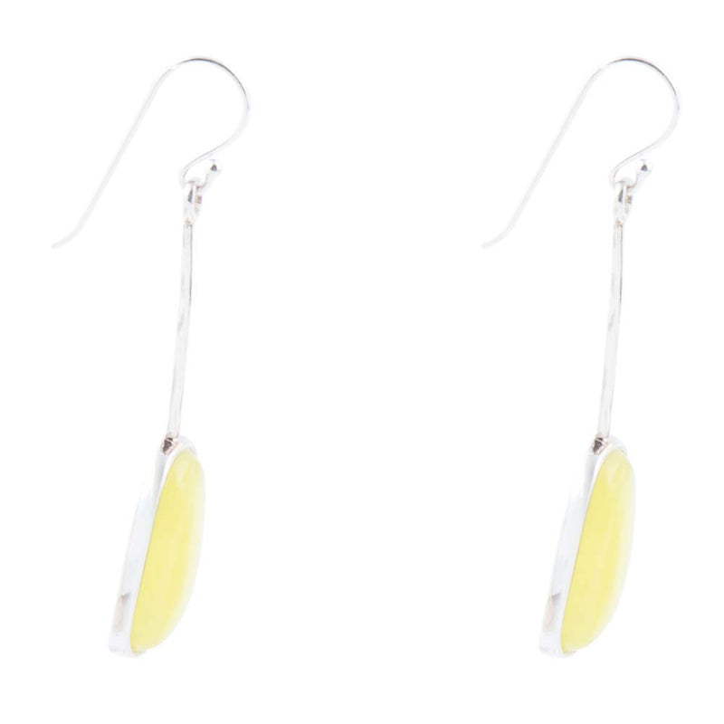 Madeleine Yellow Jade and Sterling Silver Earrings - Barse Jewelry