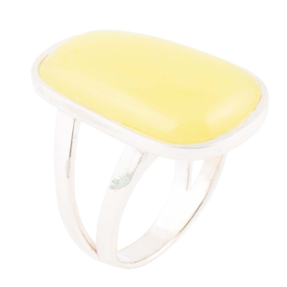 Madeleine Yellow Jade and Sterling Silver Ring - Barse Jewelry