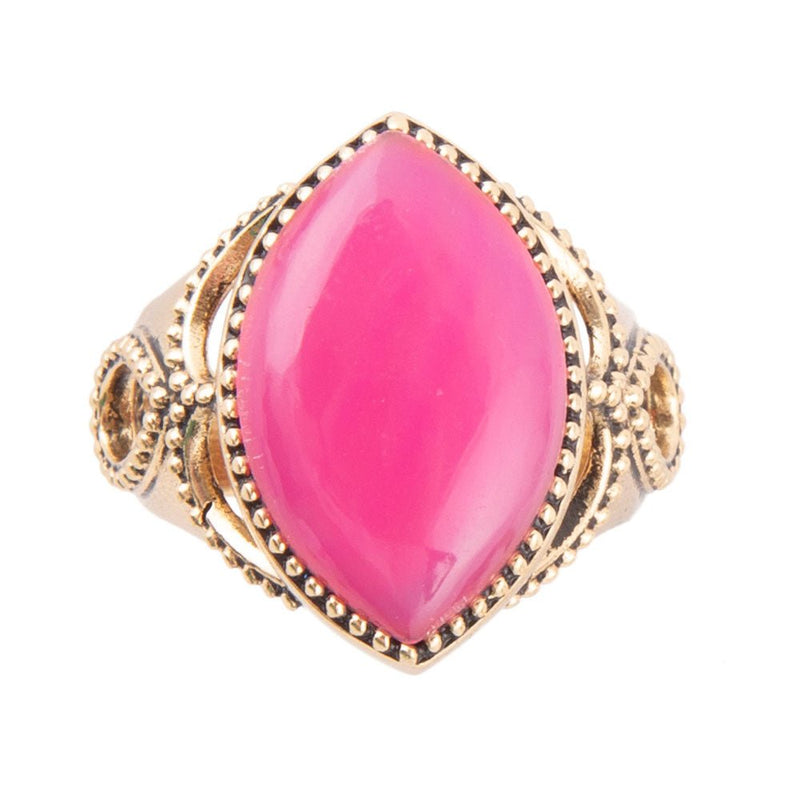 Magenta Agate and Bronze Ring - Barse Jewelry