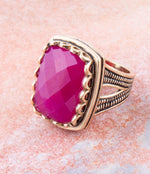 Magenta Agate Cocktail Ring - Barse Jewelry
