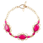 Magenta Agate Link Bracelet - Barse Jewelry