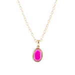 Magenta Quartz and Bronze Necklace - Barse Jewelry