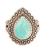 Make an Entrance Green Turquoise and Golden Bronze Ring - Barse Jewelry