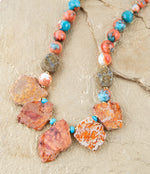 Mandarin Orange Jasper Statement Necklace - Barse Jewelry
