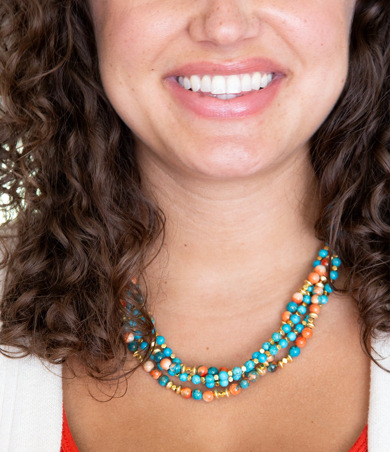 Mandarin Twist Statement Necklace - Barse Jewelry