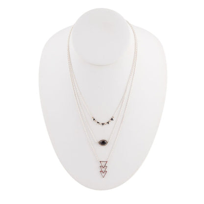 Marcasite and Onyx Layered Necklace - Barse Jewelry