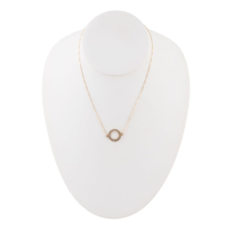 Marcasite Necklace- Bronze - Barse Jewelry