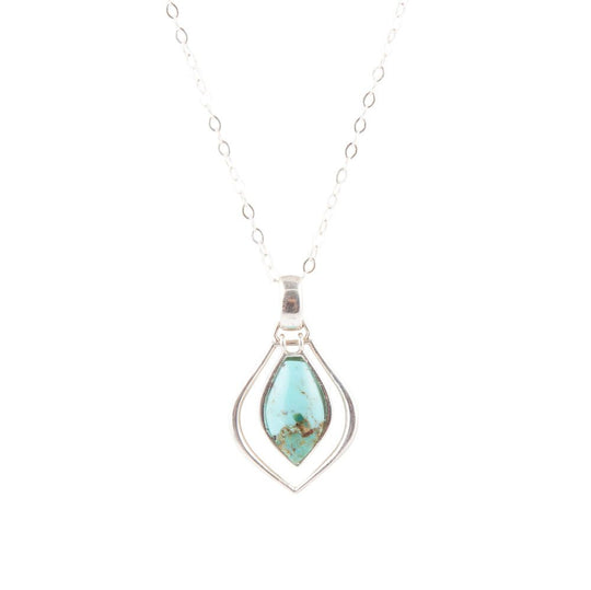 Melita Blue Turquoise and Sterling Silver Necklace