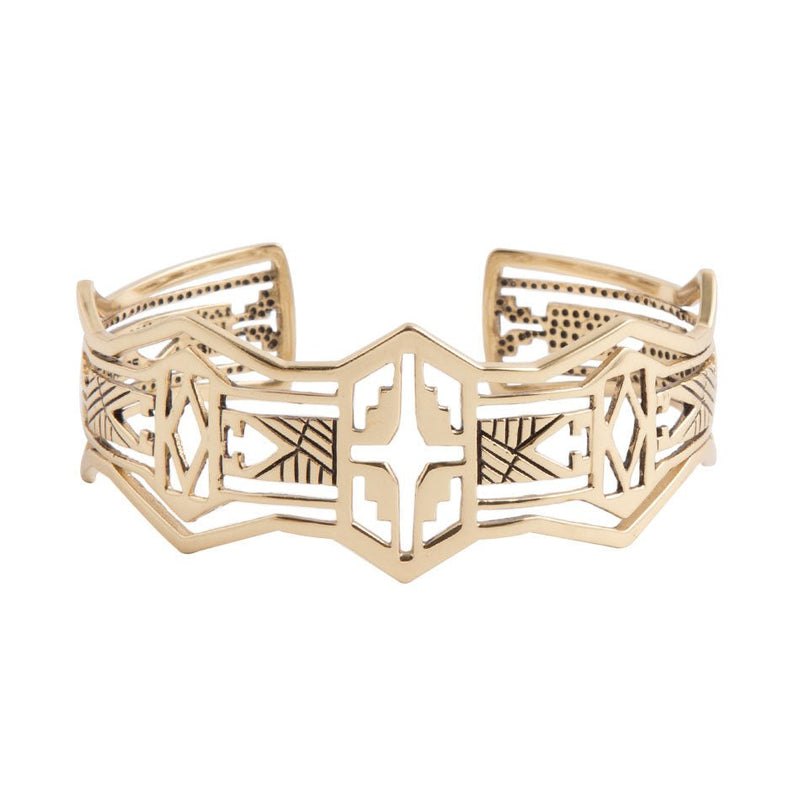 Mission Deeply Etched Bronze Cuff Bracelet - Barse Jewelry