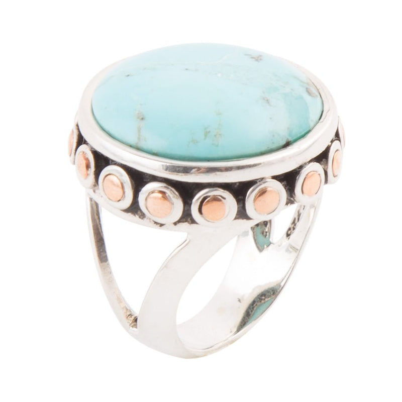 Mixed Metal and Turquoise Statement Ring - Barse Jewelry