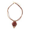 Modern Red Jasper and Bronze Necklace - Barse Jewelry