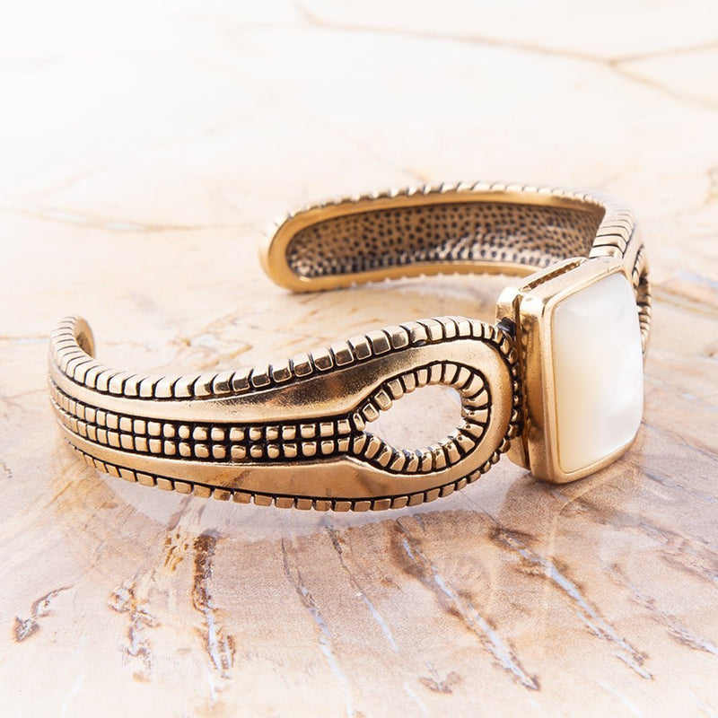 Mother of Pearl and Bronze Cuff Bracelet - Barse Jewelry