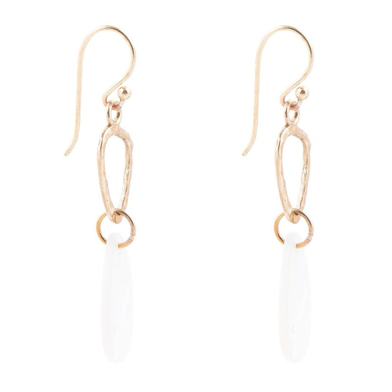 Mother of Pearl and Bronze Drop Earring - Barse Jewelry