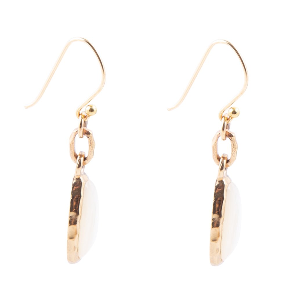 Mother of Pearl and Bronze Earrings - Barse Jewelry