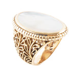 Mother of Pearl and Bronze Oval Ring - Barse Jewelry