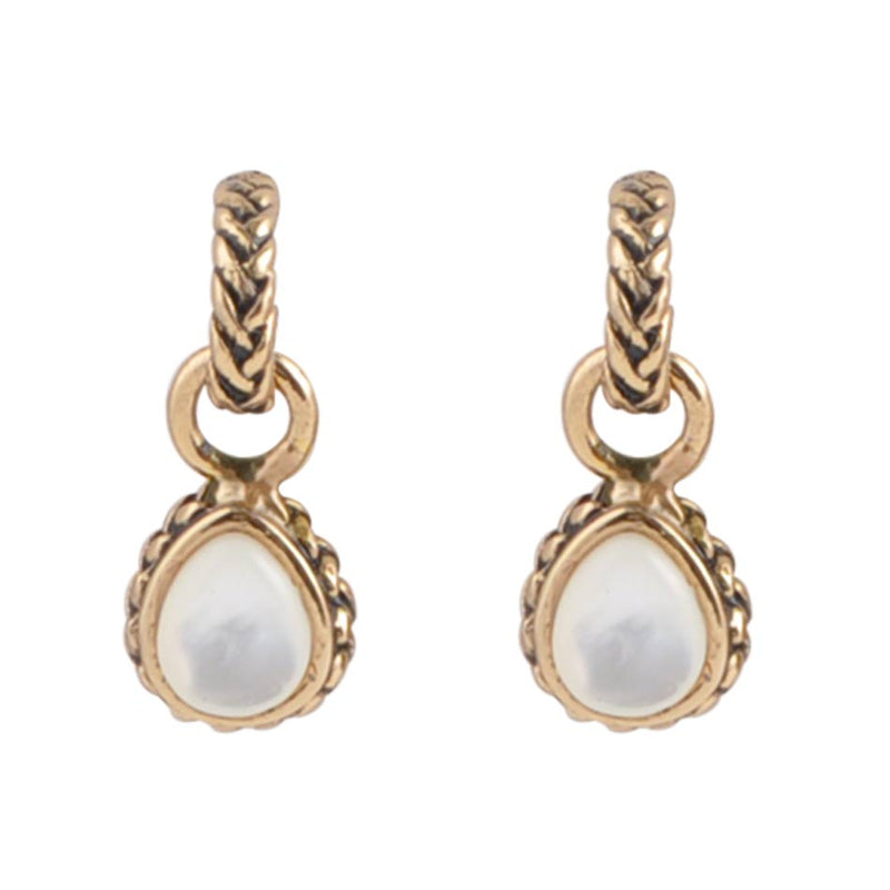 Mother of Pearl Roped Charm Earring - Barse Jewelry