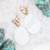 Mother of Pearl Slab Drop Earrings - Barse Jewelry