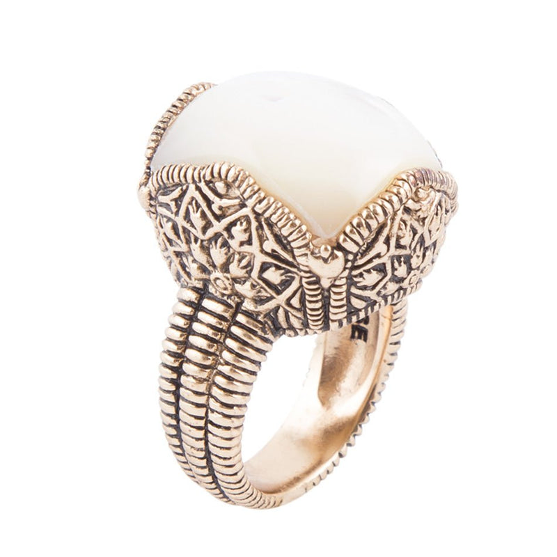 Natural Square Shape Opal Silver Ring - Shraddha Shree Gems