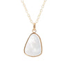 Mother of Pearl Teardrop and Bronze Pendant Necklace - Barse Jewelry