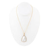 Mother of Pearl Teardrop and Bronze Pendant Necklace - Barse Jewelry