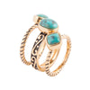 Multi-Shape Turquoise Trio Ring - Barse Jewelry