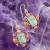 Native Color Multi Stone Turquoise Earrings - Barse Jewelry