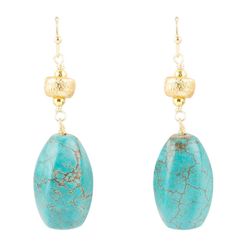 Native Sun Turquoise Drop Earrings - Barse Jewelry