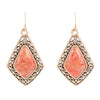 Native Vibe Orange Sponge Coral Arrow Earrings - Barse Jewelry