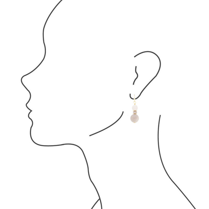 Natural Agate Drop Earrings - Barse Jewelry
