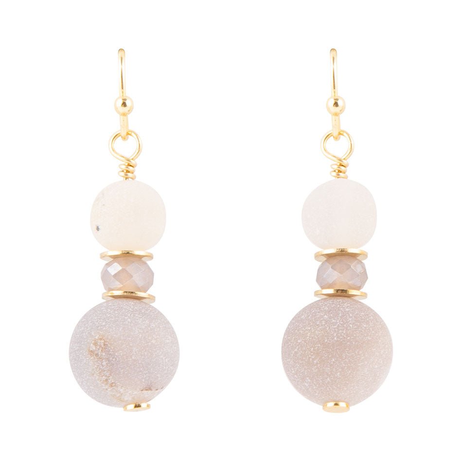 Natural Agate Drop Earrings - Barse Jewelry
