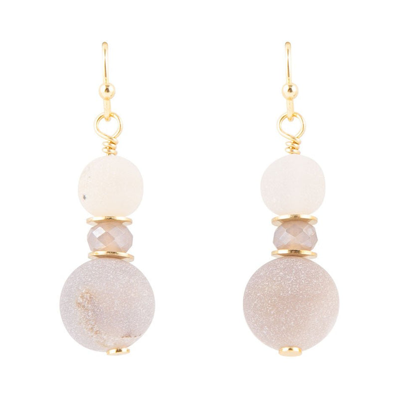 Natural Agate Drop Earrings - Barse Jewelry