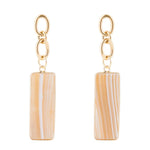 Natural Agate Slab Post Drop Earring - Barse Jewelry